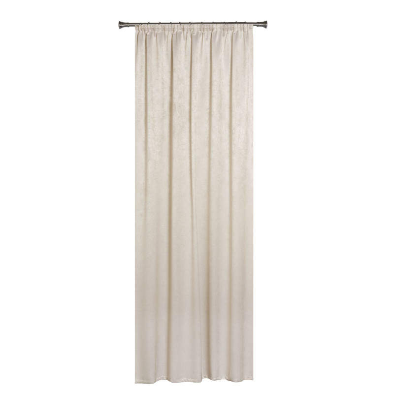 Zasłona gotowa York na taśmie 140x260 połysk beż - 5903754800245