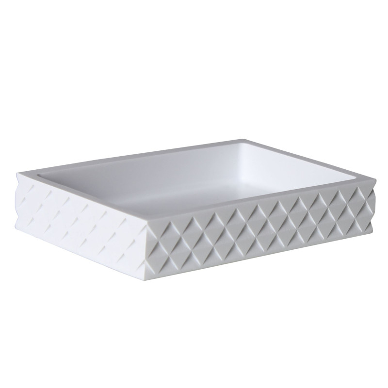 Mydelniczka ARMO, 12,5x8,5x2,5 cm, kol. biały - 5903754819032