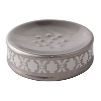 Mydelniczka GLAZE, 10x10x3 cm, kolor srebrny - 5908262467737