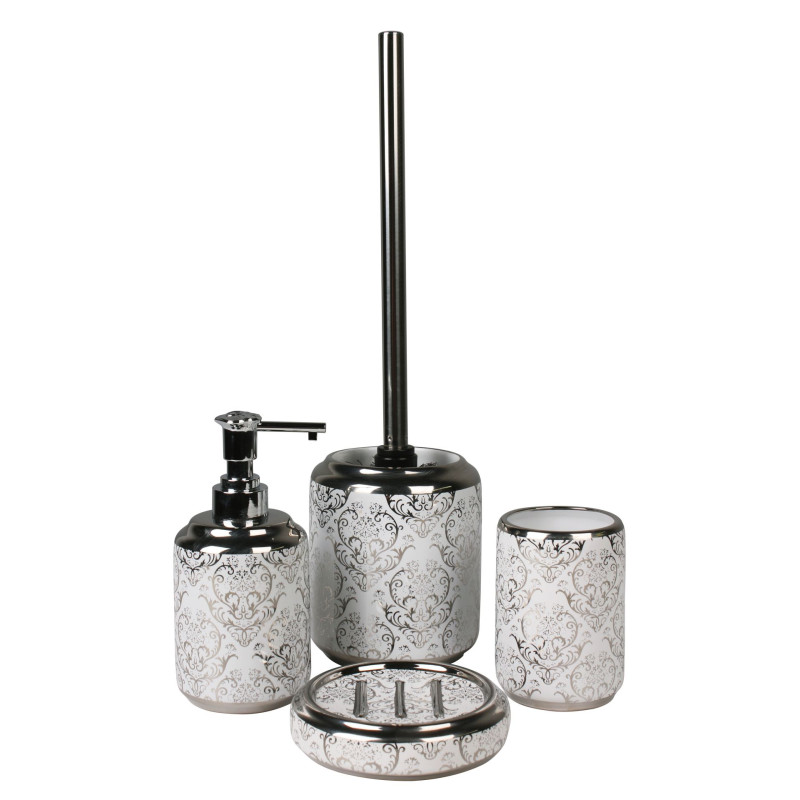 Szczotka do WC VENEZIA, 11x11x39, 5 cm, kolor srebrny - 5908262425010