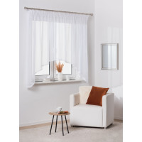 Firana z taśmą/koronką NIKO 290/160 cm, kol. biały - 5903754813795