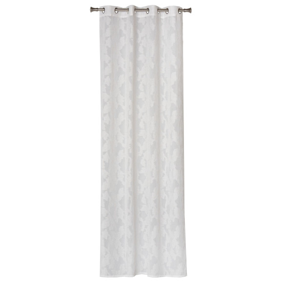 Firanka z kółkami PILEA, 140/260, kol biały fantazyjny wzór - 5903754830785