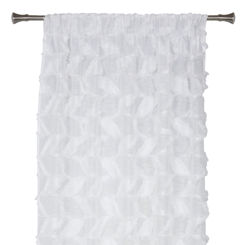 Firana z taśmą WINGS 140x300 cm, kol. off white - 5903754816109