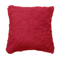 Poduszka SHAGGY rozmiar 45x45 cm kolor czerwony 