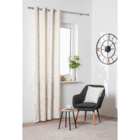 Zasłona z kółkami MARBLE 140x260cm, kol. beż krem złoto - 5903754821059
