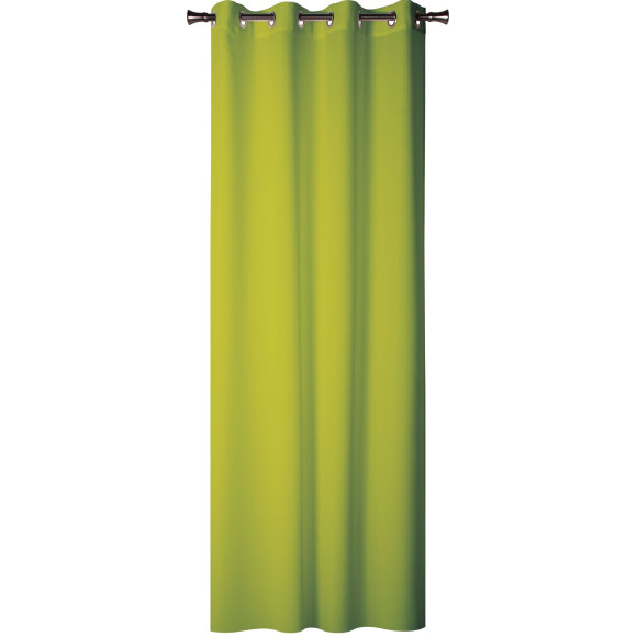 Zasłona z kółkami OXFORD 140/260 cm kolor limonkowy - 5908262415318
