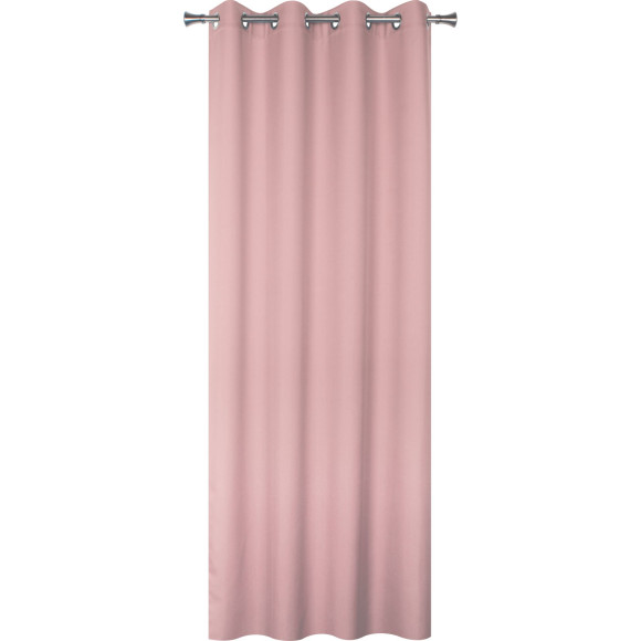 Zasłona z kółkami OXFORD rozm 140x260 cm kol. różowy - 5908262455130