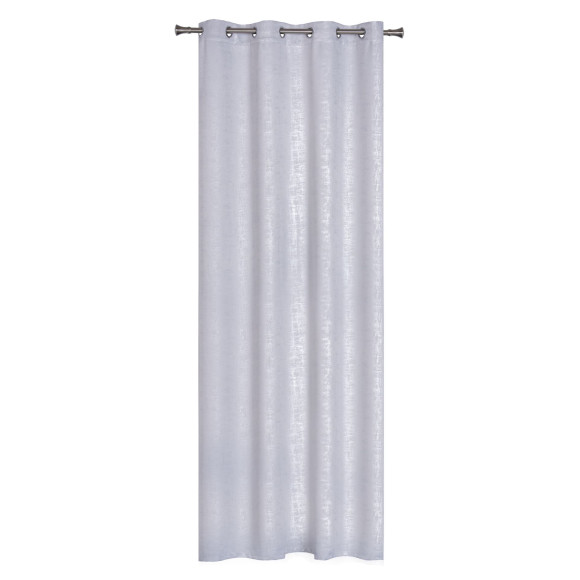 Zasłona PLATA z kółkami 140x260 cm kol. jasnoszary - 5903754803598