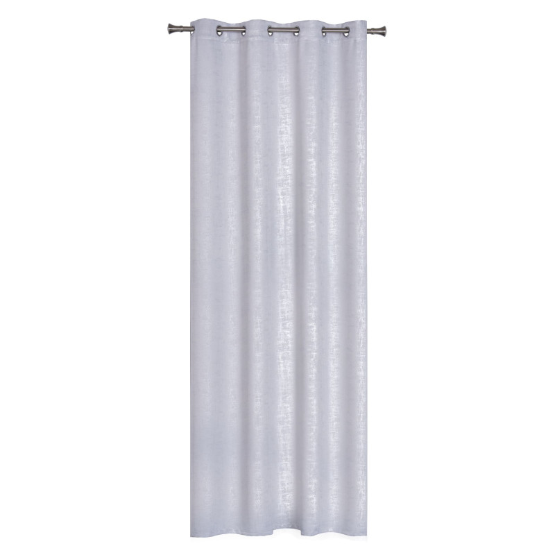 Zasłona PLATA z kółkami 140x260 cm kol. jasnoszary - 5903754803598