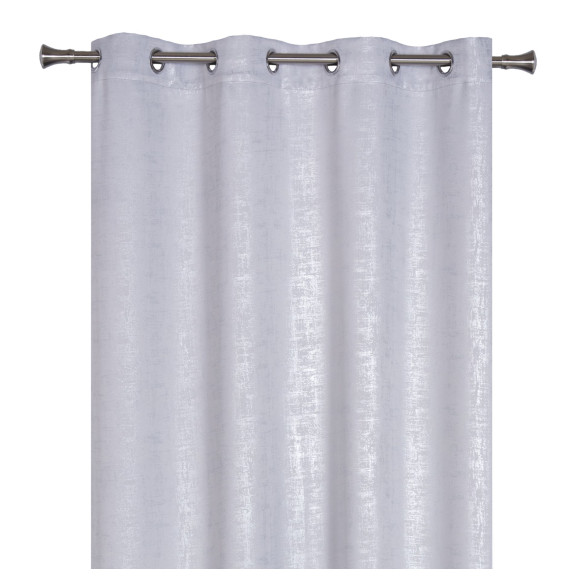 Zasłona PLATA z kółkami 140x260 cm kol. jasnoszary - 5903754803598
