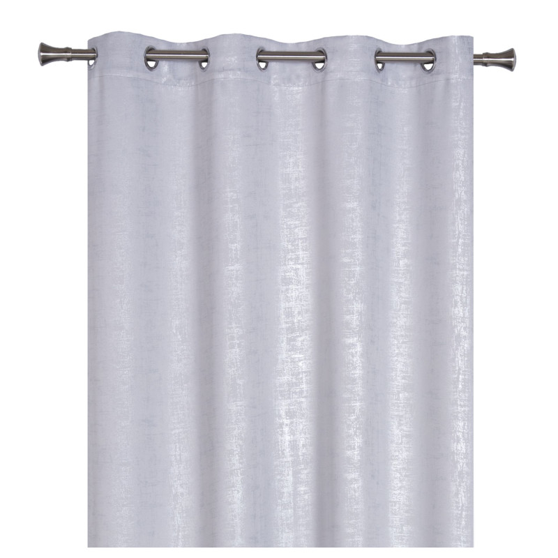 Zasłona PLATA z kółkami 140x260 cm kol. jasnoszary - 5903754803598