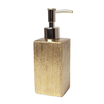 Ręczne dozownik do mydła stojący Splendid 300 ml odcienie żółtego i złota - 5908262416131