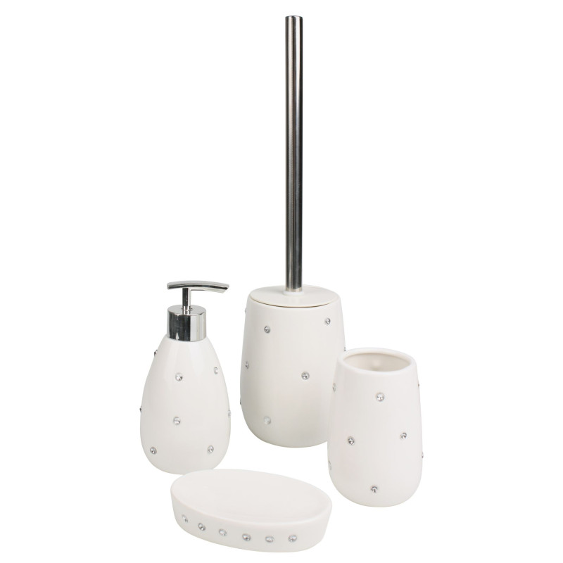 Dozownik KOSMOS, średnica 8cm, wys. 16, 5cm, kolor biały - 5908262432803