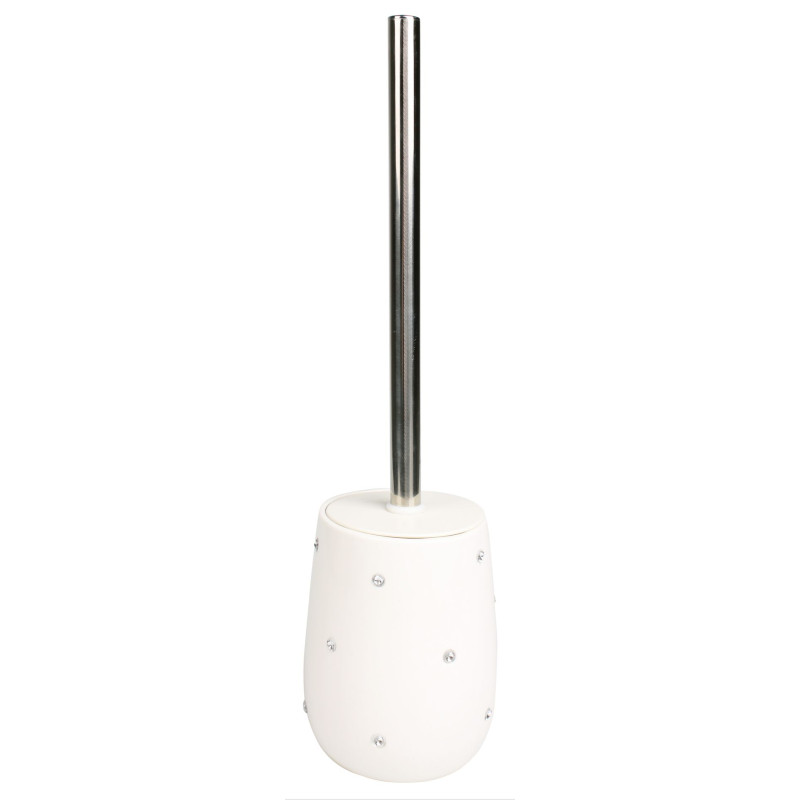 Szczotka do WC KOSMOS, 12x12x32cm, kolor biały - 5908262432834