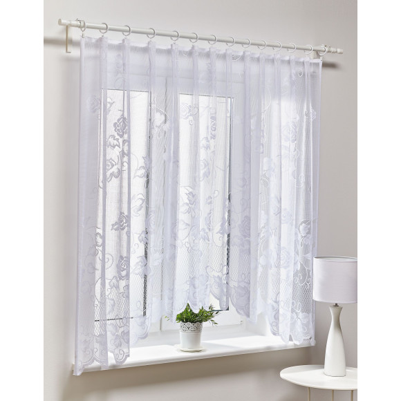 Firana żakardowa ANIELA, 300/150 cm, kol. biały - 5903754811722