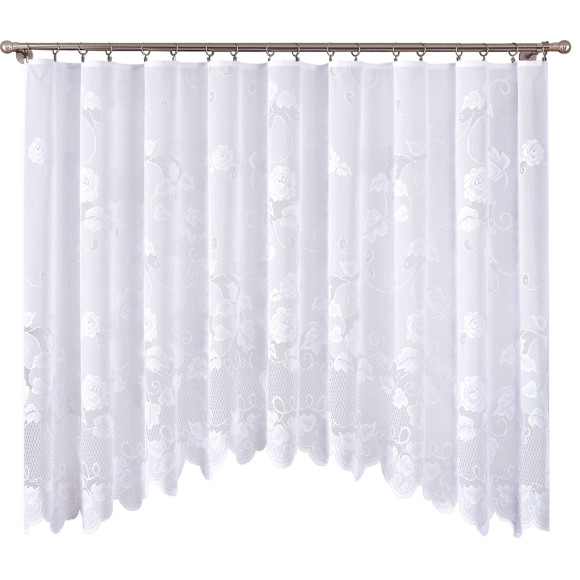 Firana żakardowa ANIELA, 300/150 cm, kol. biały - 5903754811722