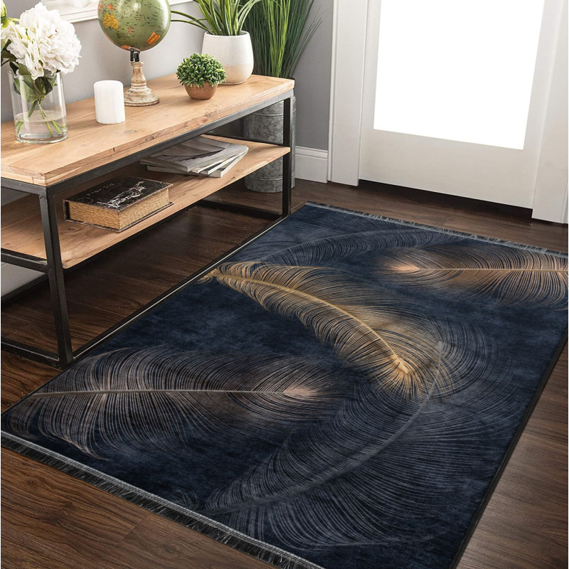 Dywan drukowany JUKO, petra 120x160cm, kol.czarny - 5903754825781