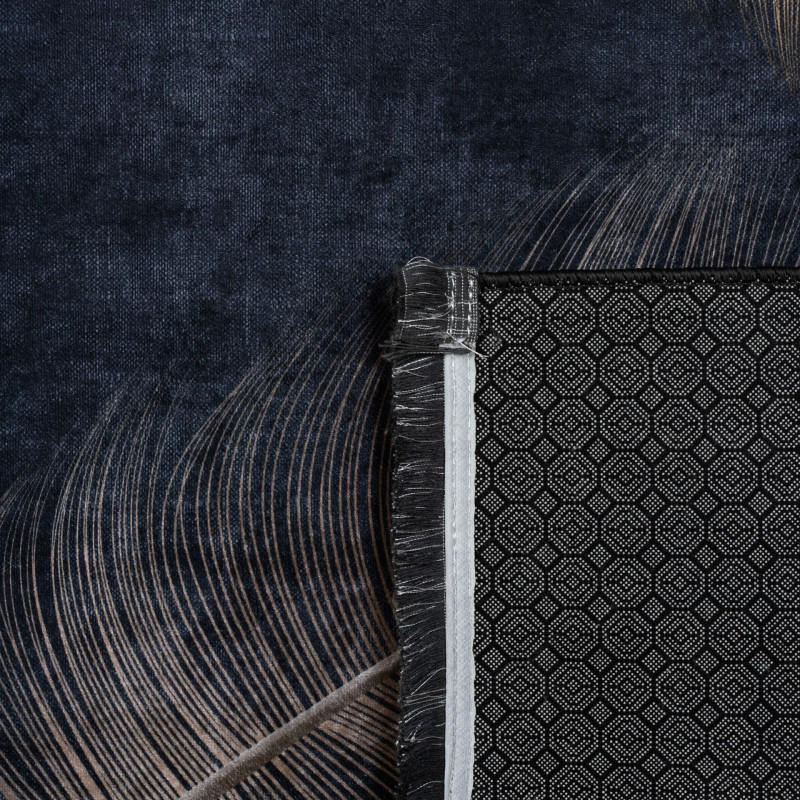 Dywan drukowany JUKO, petra 120x160cm, kol.czarny - 5903754825781