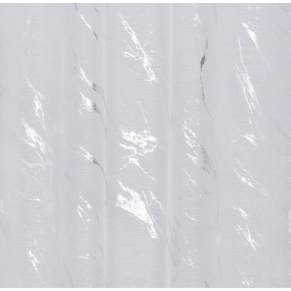 Firana z kółkami STORM 140x260cm kol biały/srebrny - 5903754815423