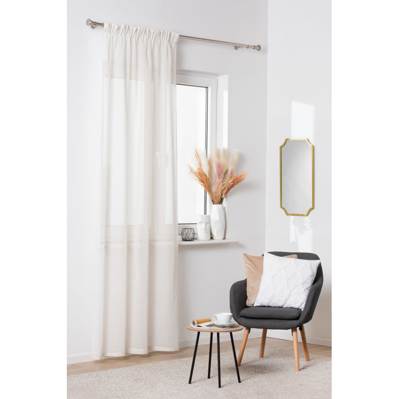 Zasłona z taśmą LINE 140x260 cm beige - 5903754817533