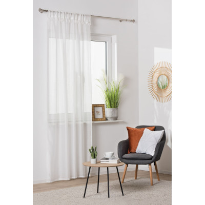 Firanka z tunelem AZUL 140/260 cm, kolor biały