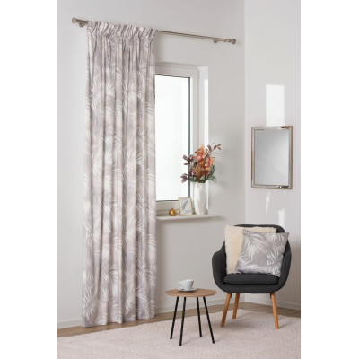 Zasłona z taśmą SINGA 140x260 cm kolor taupe