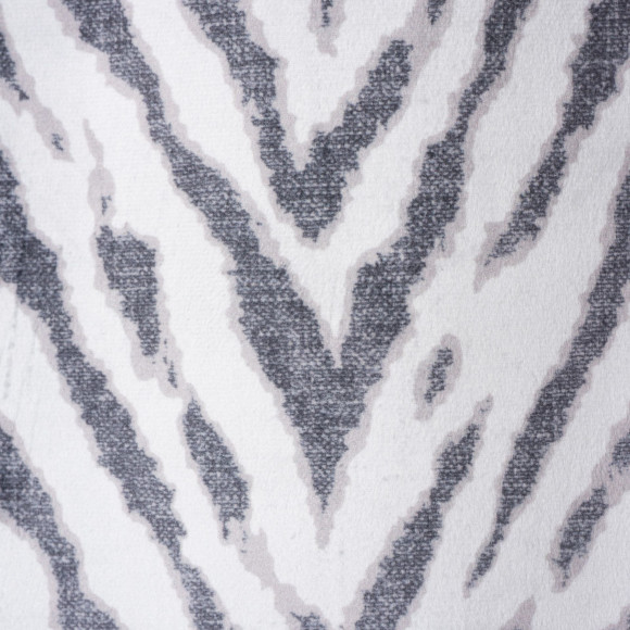 Zasłona z kółkami WILD 140x260 cm biało czarna