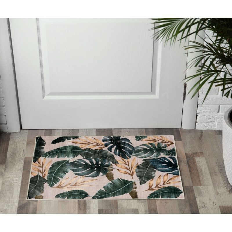Dywan druk. MITA, fake mink,50x80cm, kolor zielony