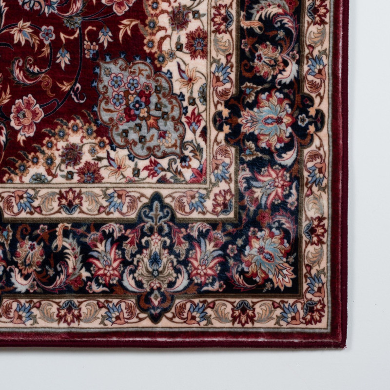 Dywan druk. FUSA, fake mink,50x80cm, kolor bordowy