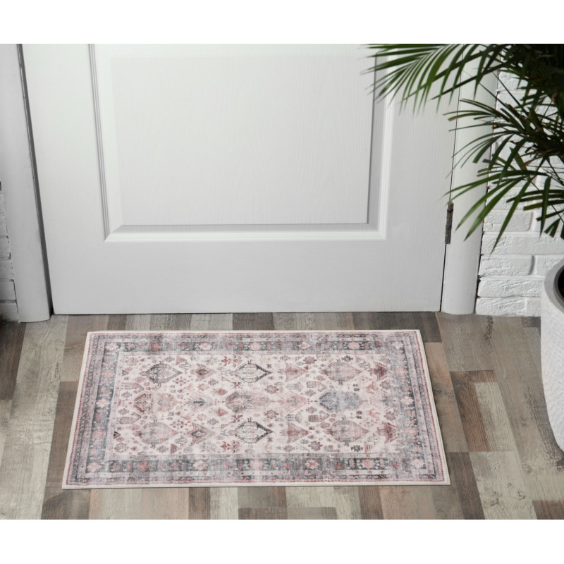 Dywan druk. NOMI, faux wool,50x80cm, wielokolorowy