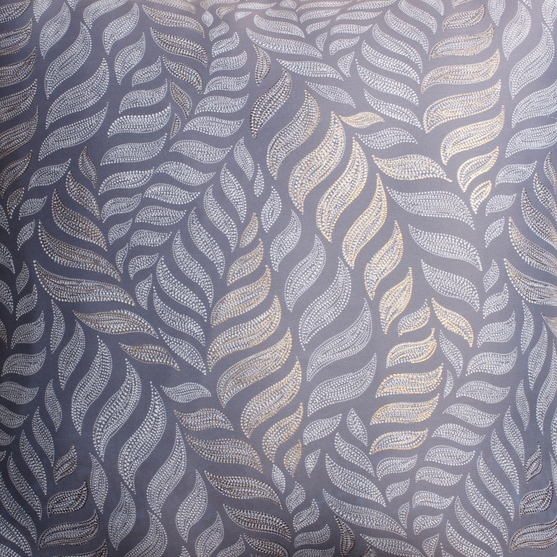 Poszewka ALLORO 45x45 cm, szary/zł. nadruk 2S