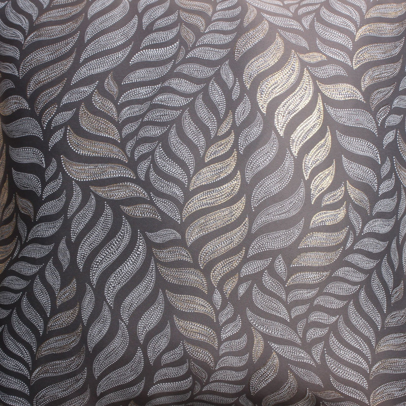 Poszewka ALLORO 45x45 cm, taupe/zł. nadruk 2S