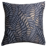 Poszewka ALLORO 45x45 cm, czarna/zł. nadruk 2S