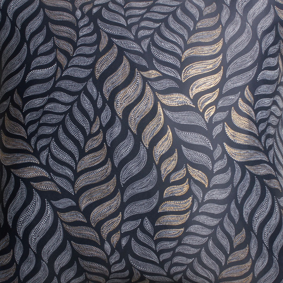 Poszewka ALLORO 45x45 cm, czarna/zł. nadruk 2S