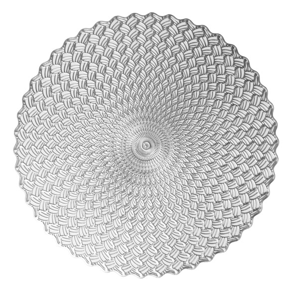 Podkładka NATTE,śr.38cm,kolor srebrny