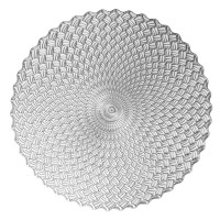 Podkładka NATTE,śr.38cm,kolor srebrny