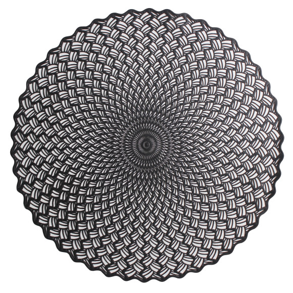 Podkładka NATTE,śr.38cm,kolor czarny