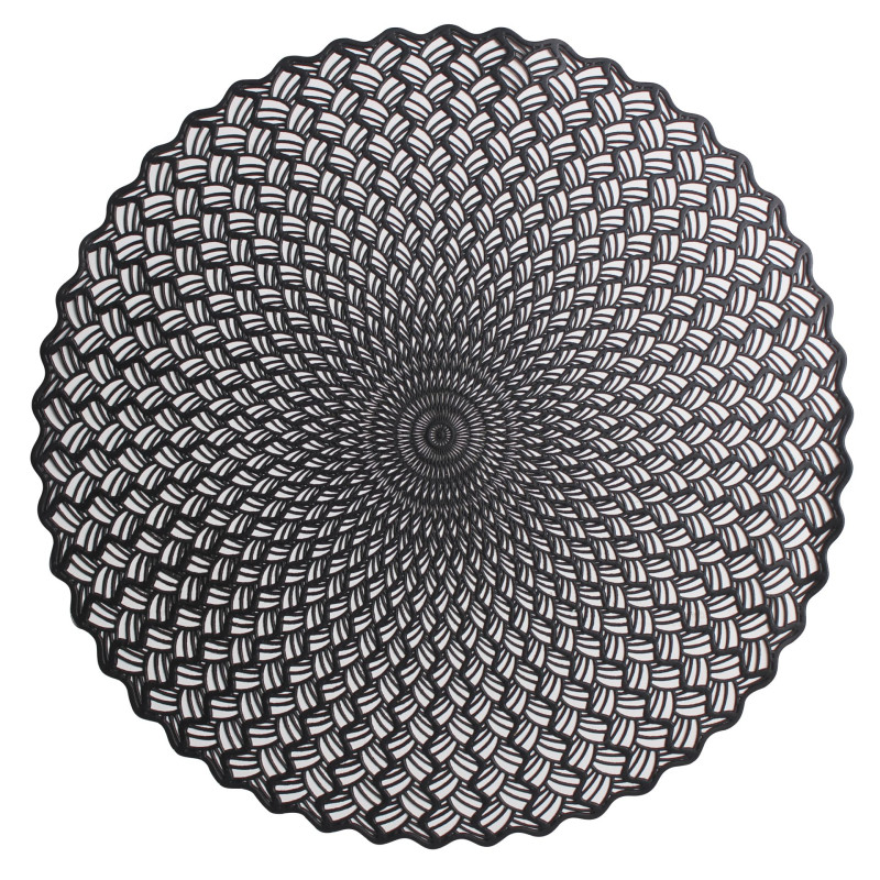 Podkładka NATTE,śr.38cm,kolor czarny