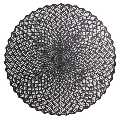 Podkładka NATTE,śr.38cm,kolor czarny