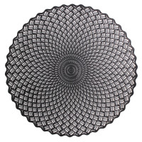 Podkładka NATTE,śr.38cm,kolor czarny