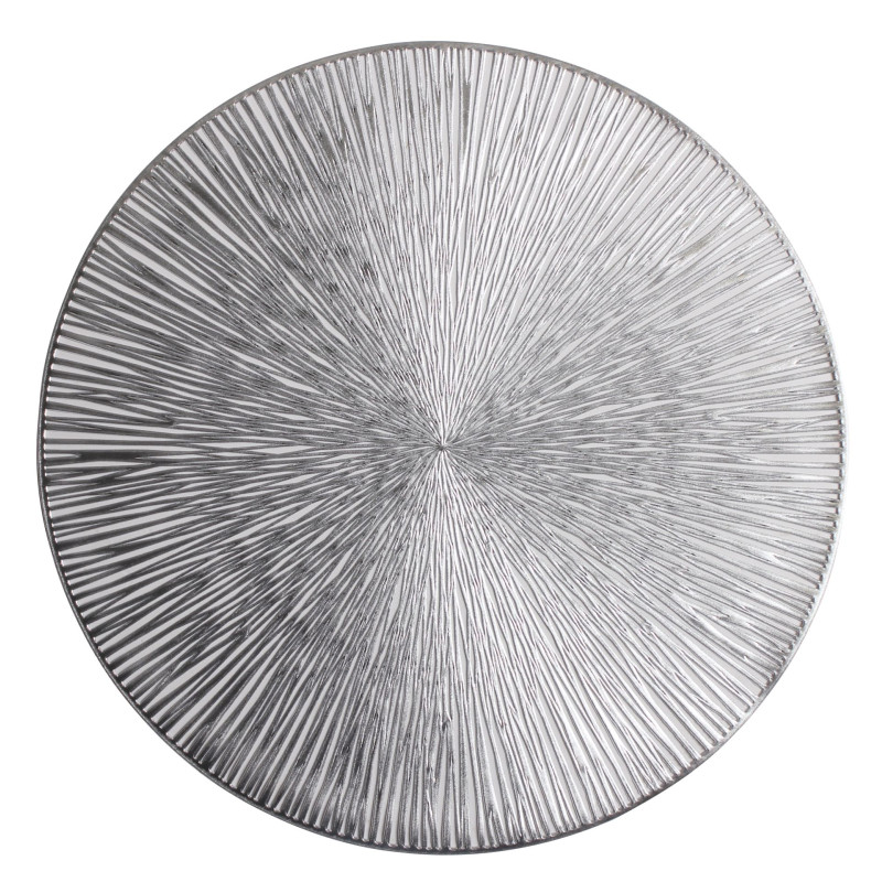 Podkładka SPIN,śr.38cm, kolor srebrny