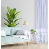 Firana z taśmą z falbanami COZY CHIC 140x270 biały