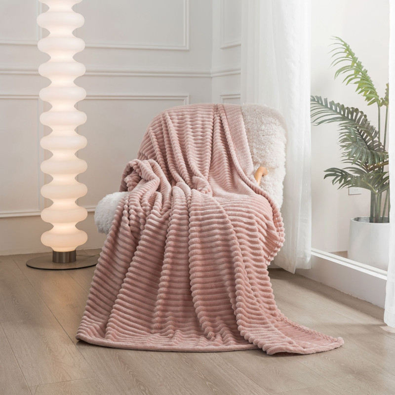 Koc PASU rozmiar 150/200cm kolor różowy