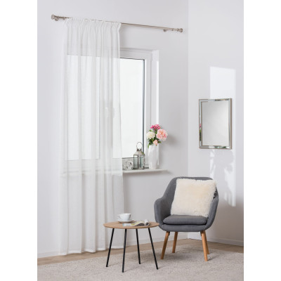 Firana z taśmą SEQUIN 140/270 cm kol biały