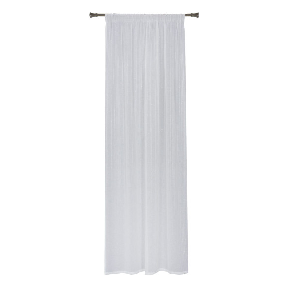 Firana z taśmą SEQUIN 140/270 cm kol biały