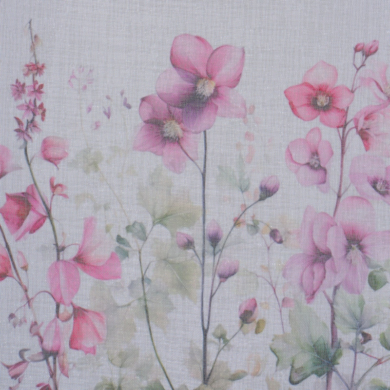 firanka zazdrostka z TOLA, 45x140, biała, kwiatki 