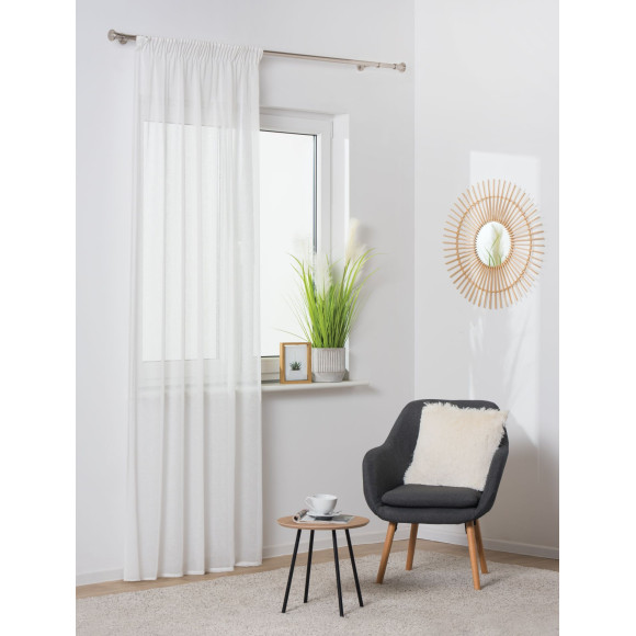 Firana z taśmą REMO 140x260cm, kolor off white