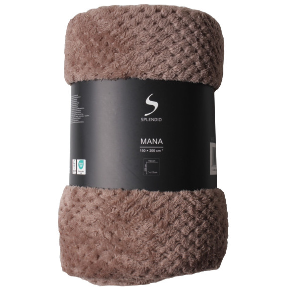 Koc MANA rozmiar 150/200cm kolor cappuccino