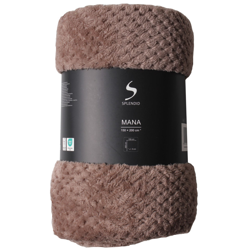 Koc MANA rozmiar 150/200cm kolor cappuccino