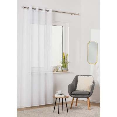 Firana z kółkami OLIVIA 140/260 cm kol biały